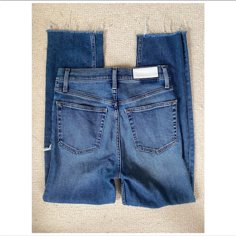 Re/done high rise 70’s stove pipe jeans